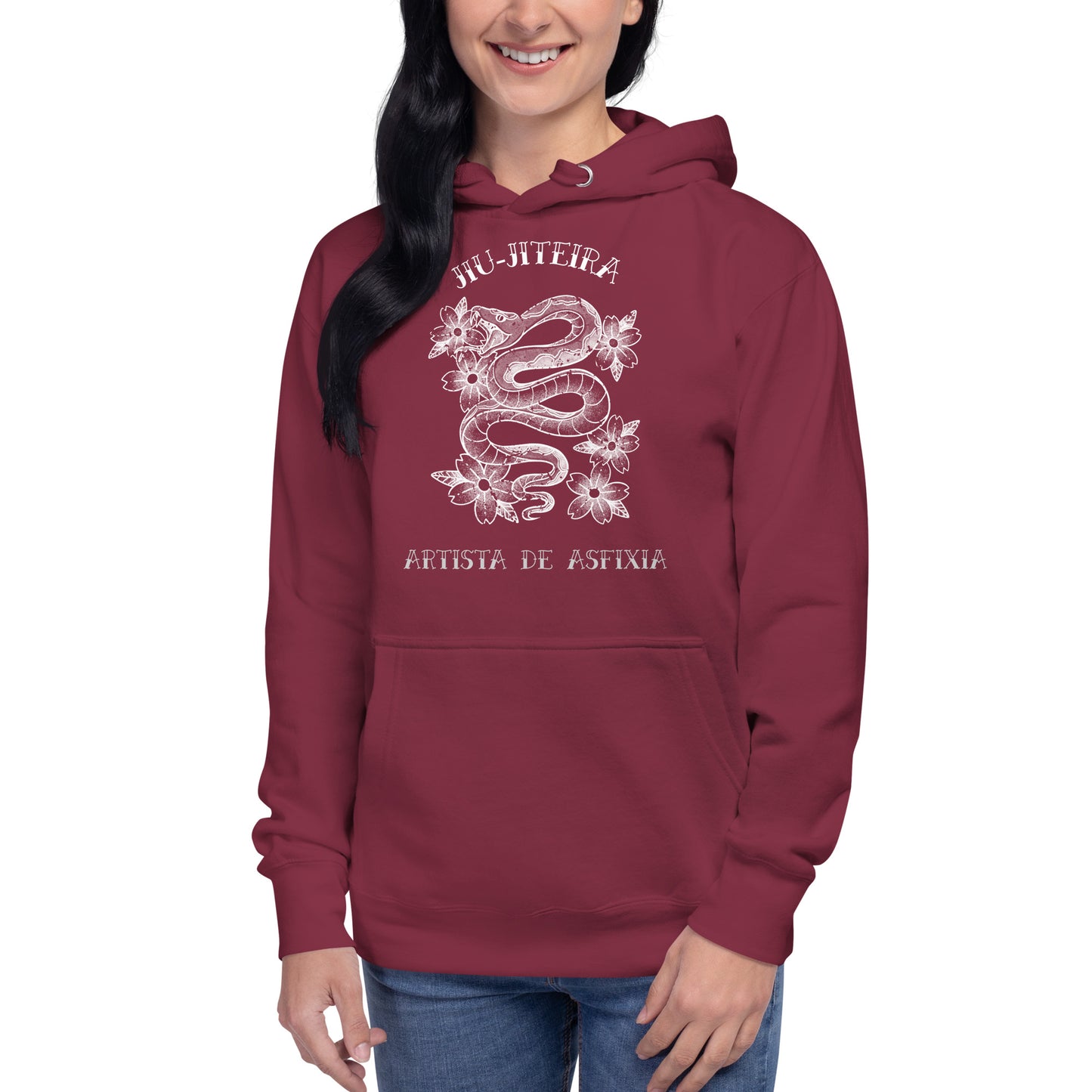 Unisex Hoodie- Jiujiteira Tattoo Snake Art Artista De Asfixia