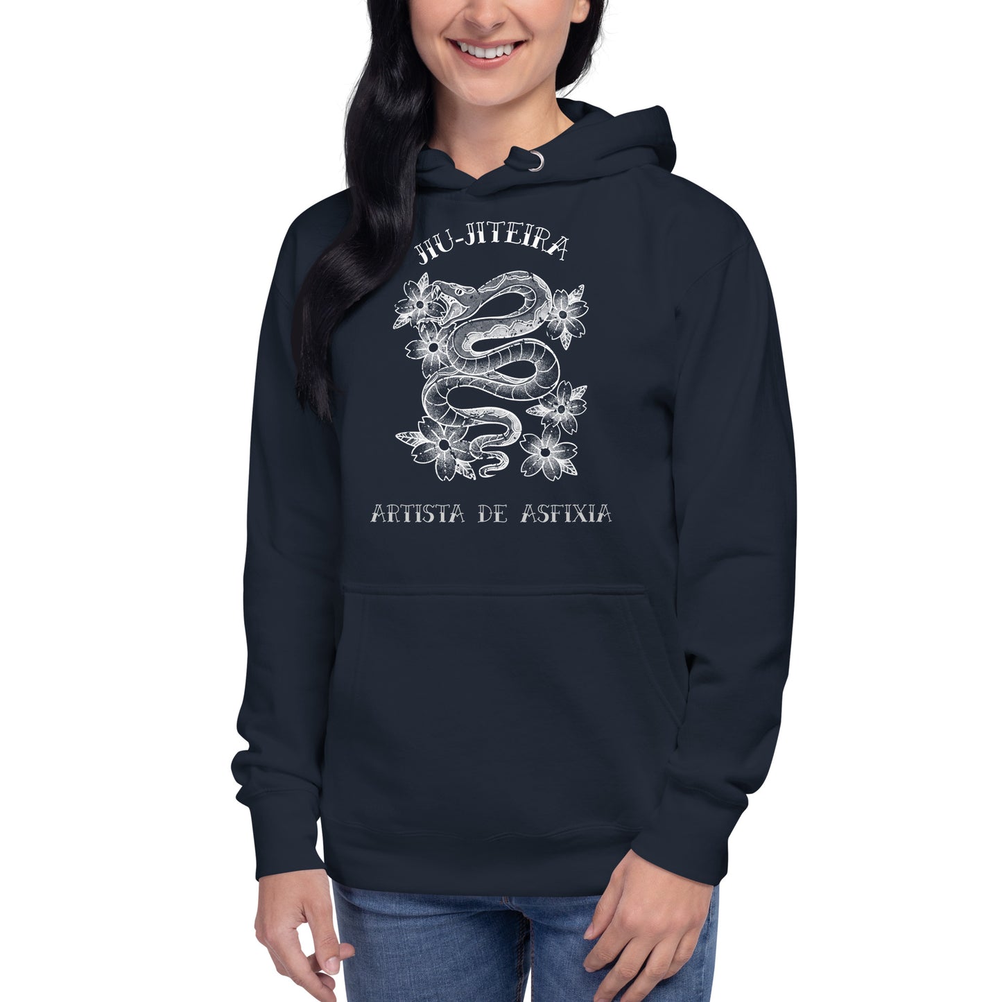 Unisex Hoodie- Jiujiteira Tattoo Snake Art Artista De Asfixia