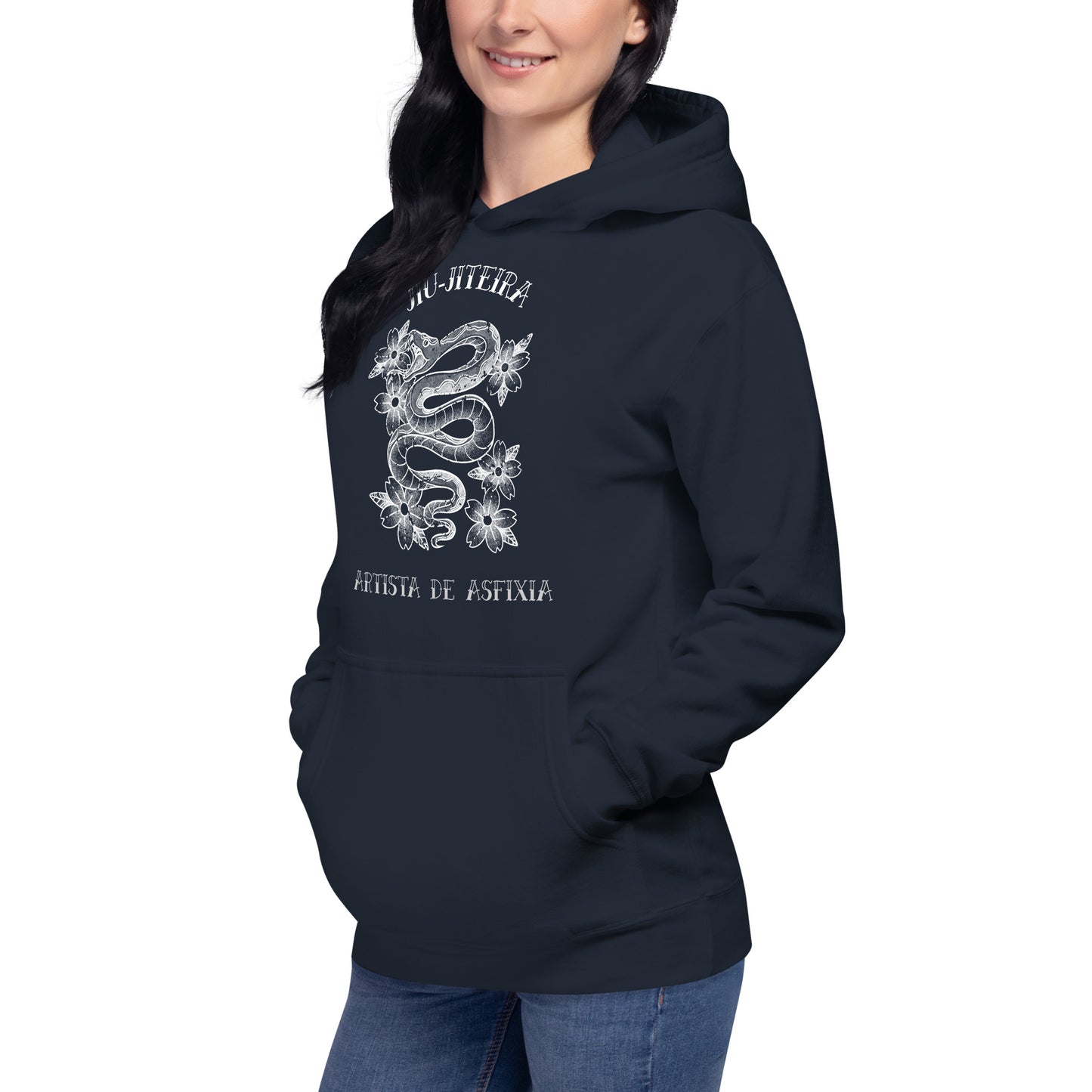 Unisex Hoodie- Jiujiteira Tattoo Snake Art Artista De Asfixia