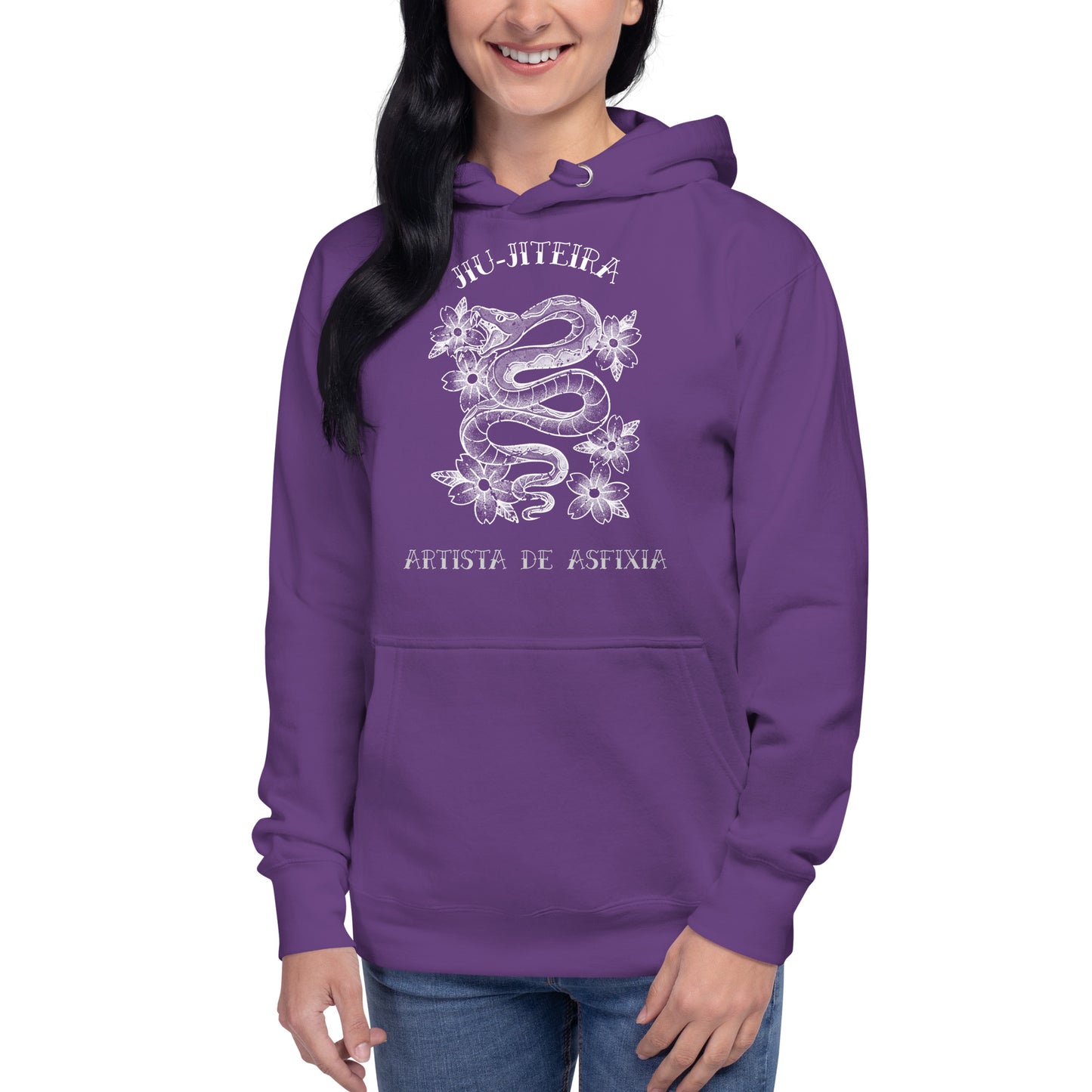 Unisex Hoodie- Jiujiteira Tattoo Snake Art Artista De Asfixia