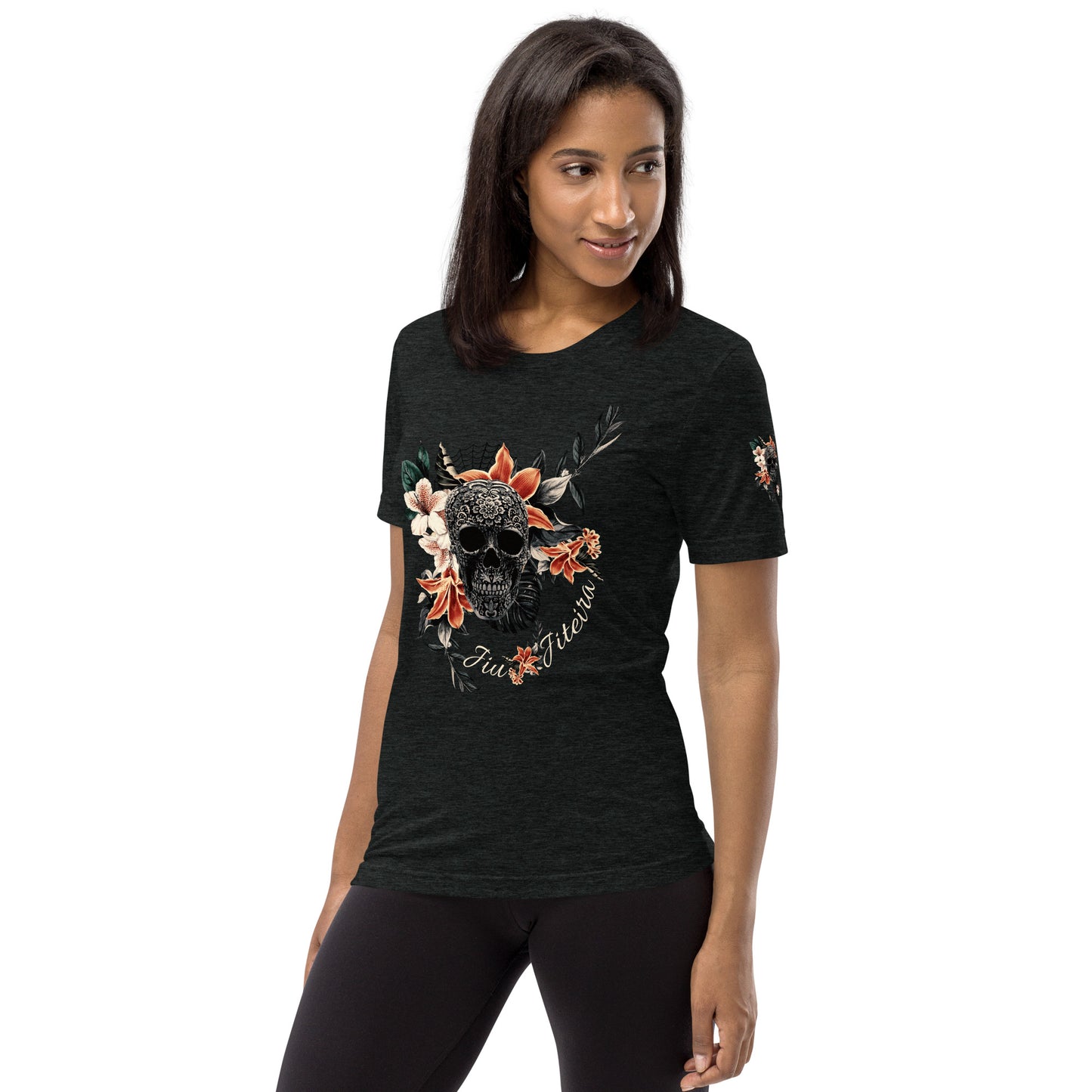 Short sleeve t-shirt- Jiujiteira Tropical Sugar Skull