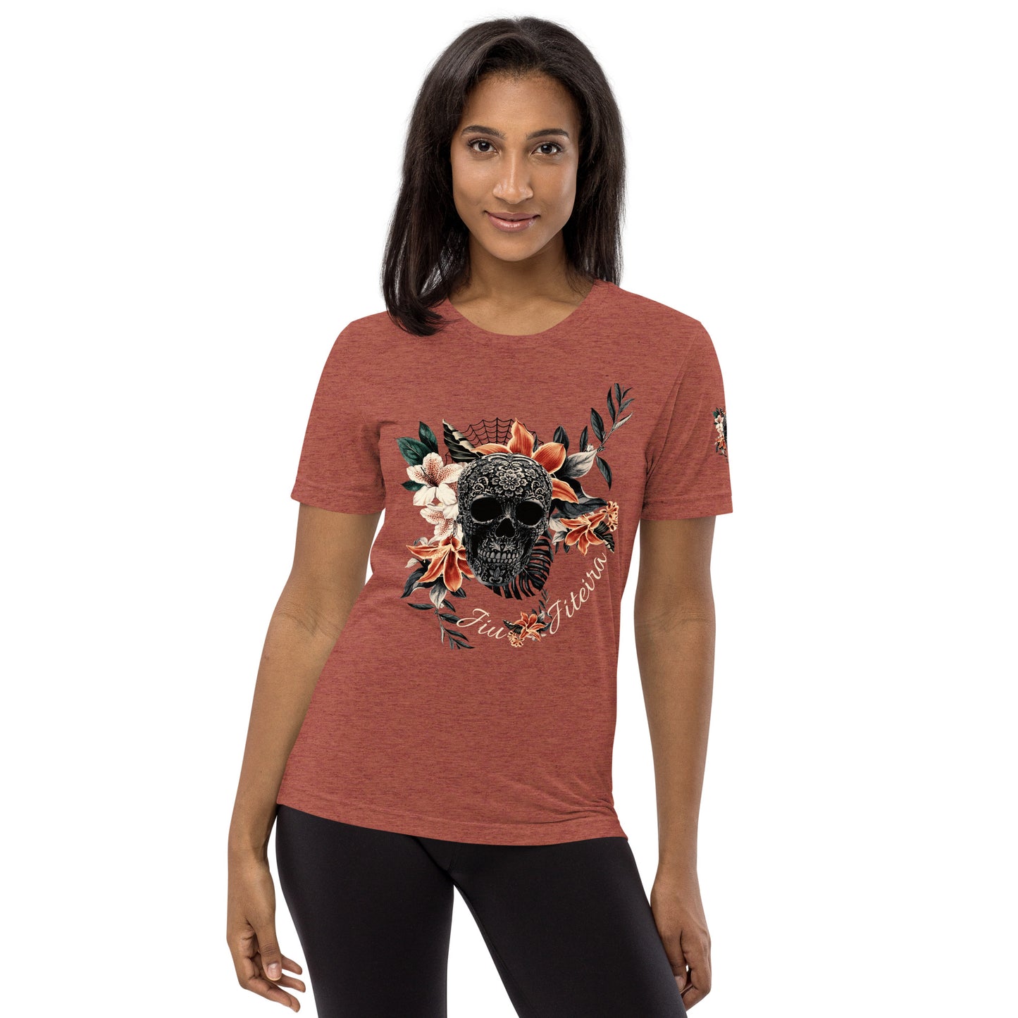 Short sleeve t-shirt- Jiujiteira Tropical Sugar Skull