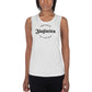 Ladies’ Muscle Tank- Jiujiteira Artista De Asfixia Black Logo