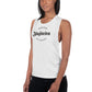 Ladies’ Muscle Tank- Jiujiteira Artista De Asfixia Black Logo