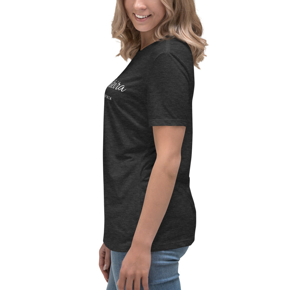 Women's Relaxed T-Shirt- Jiujiteira Floral Logo