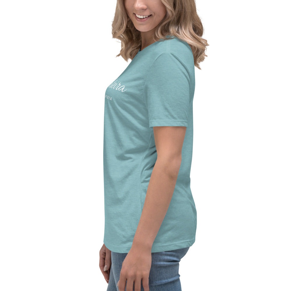 Women's Relaxed T-Shirt- Jiujiteira Floral Logo