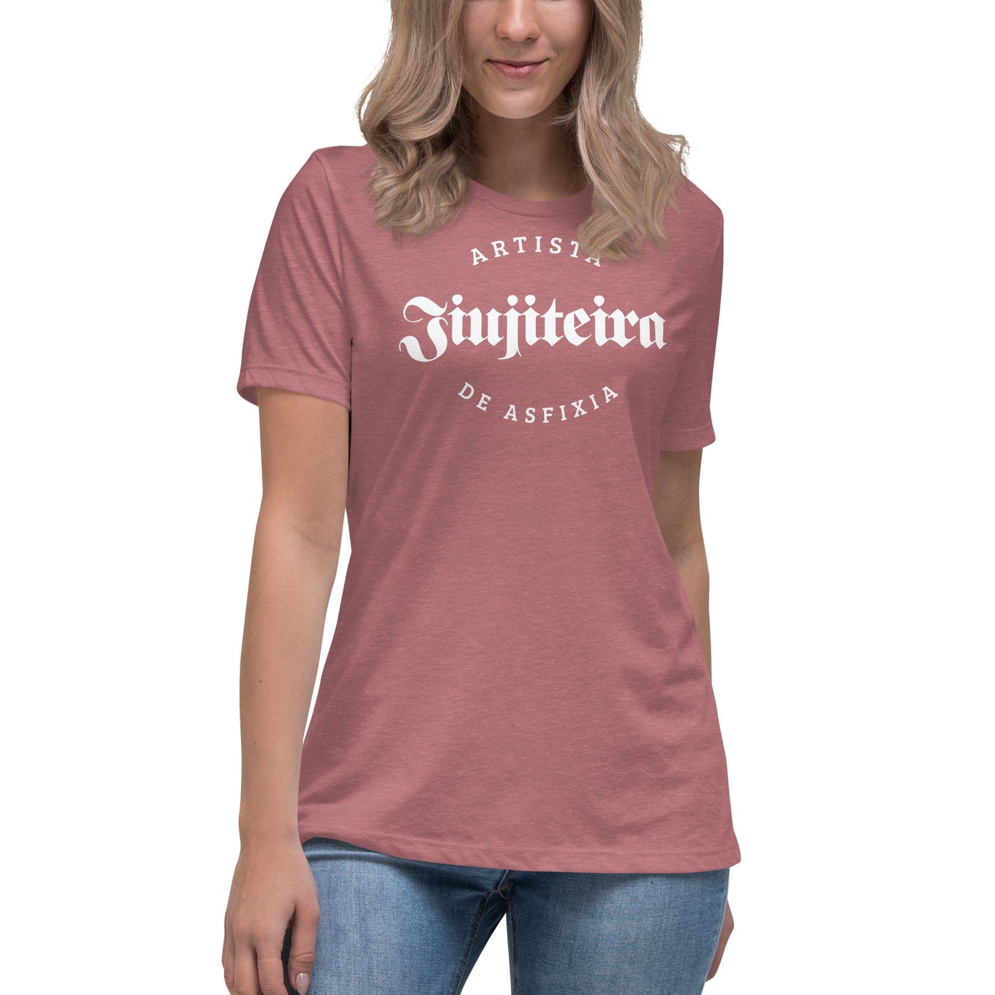 Women's Relaxed T-Shirt- Jiujiteira Asrtista De Asfixia
