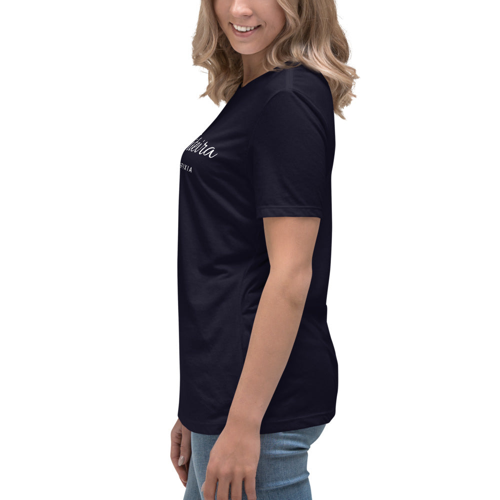 Women's Relaxed T-Shirt- Jiujiteira Floral Logo