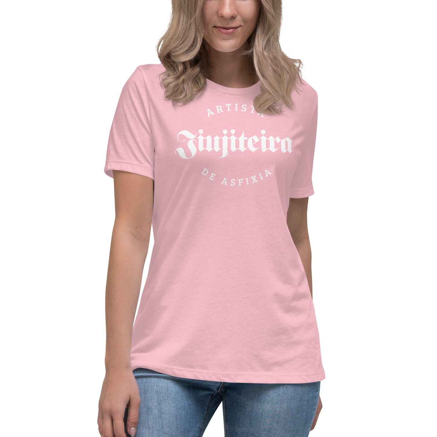 Women's Relaxed T-Shirt- Jiujiteira Asrtista De Asfixia