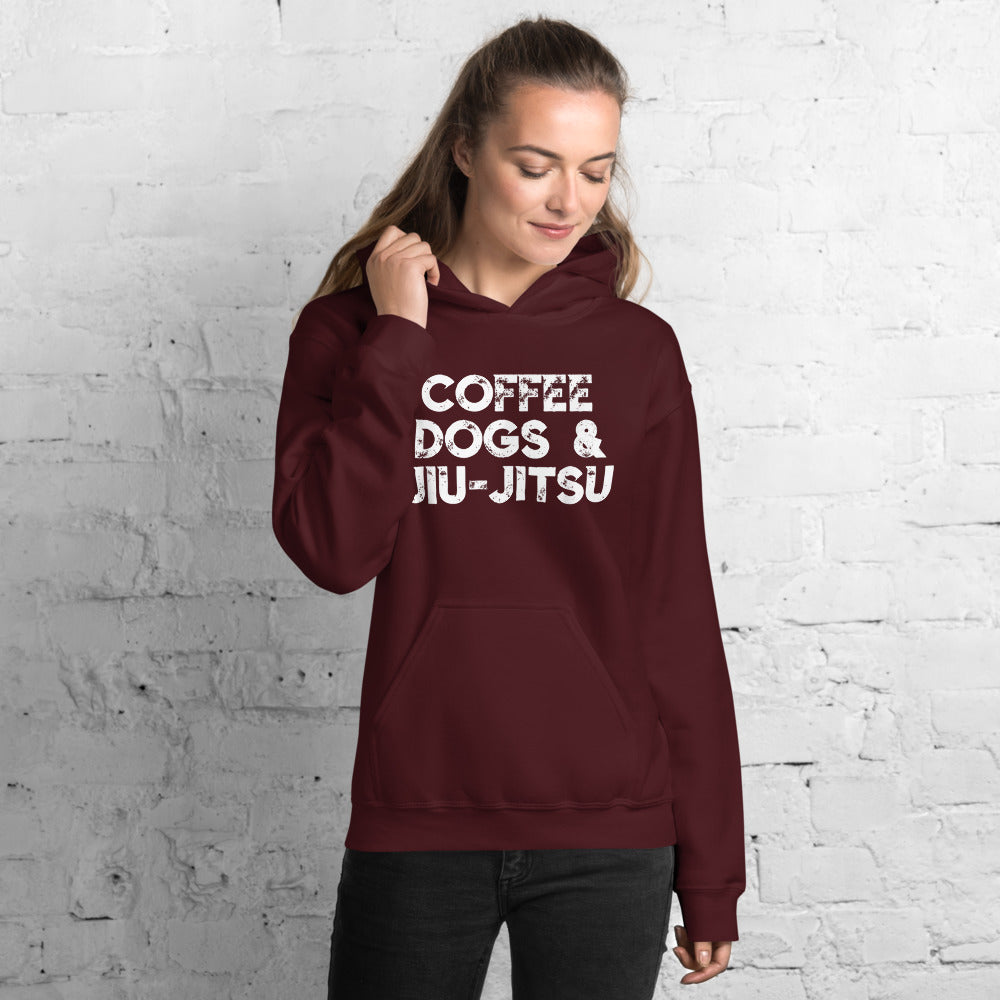 Unisex Hoodie- Coffee Dogs And Jiujitsu - The Women of Jiujitsu