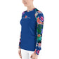 Women's Rash Guard- Rank JiuJitsu Tropical Blue - The Women of Jiujitsu