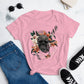 Women's short sleeve t-shirt- JiuJiteira Tropical Sugar Skull Logo - The Women of Jiujitsu