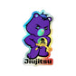 Holographic Die-cut Stickers- Brazilian Jiujitsu Orange Belt Bear sticker - The Women of Jiujitsu