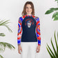 Youth Rash Guard sizes (8-14)- All American Girl Skull Patriotic Rash guard - The Women of Jiujitsu