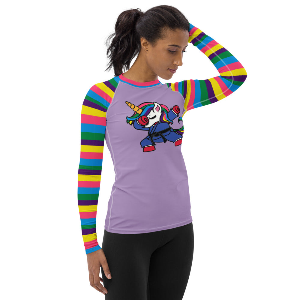 Women's Rash Guard- Jiujiteira Rainbow Jitsucorn - The Women of Jiujitsu