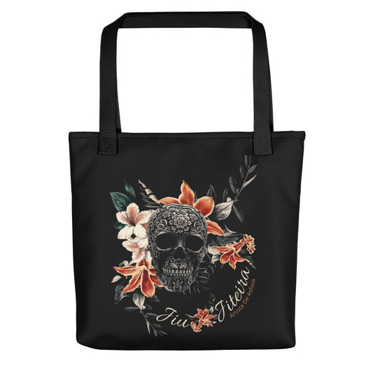 Tote bag- Tropical Sugar Skull Jiujiteira - The Women of Jiujitsu