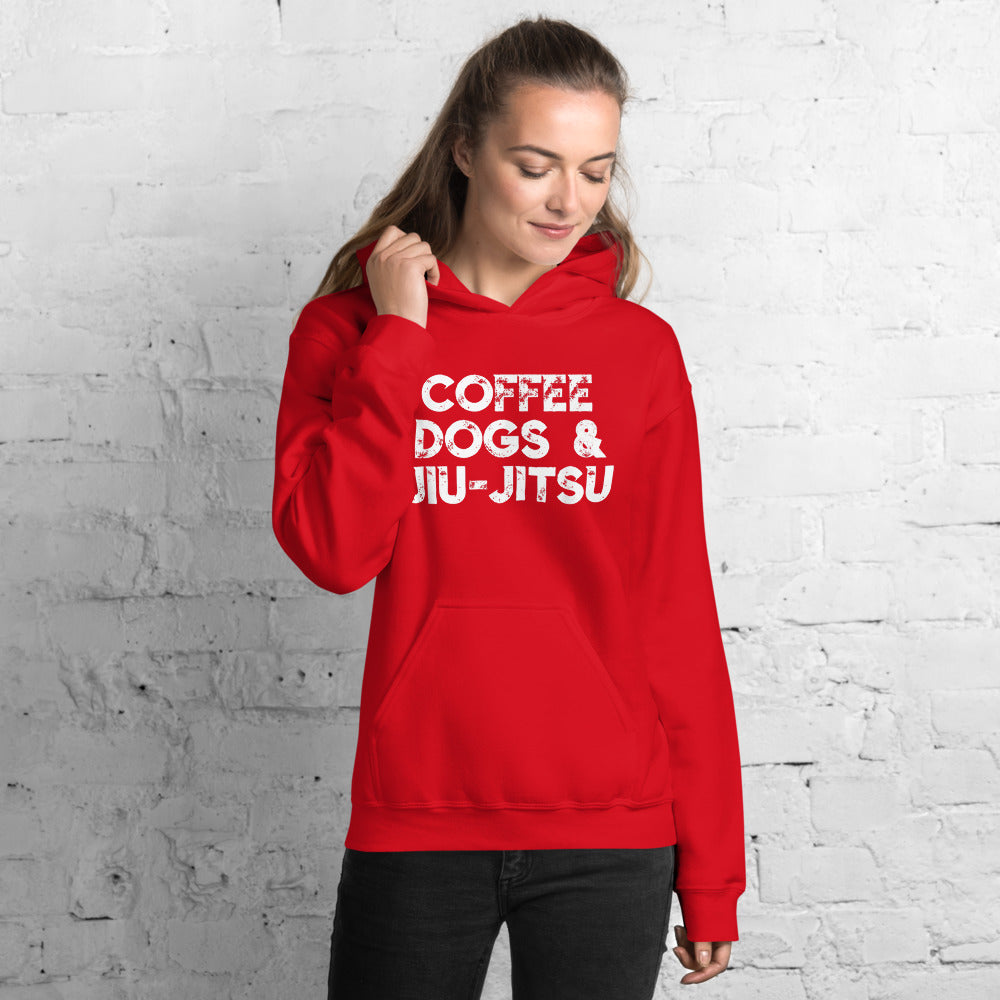 Unisex Hoodie- Coffee Dogs And Jiujitsu - The Women of Jiujitsu