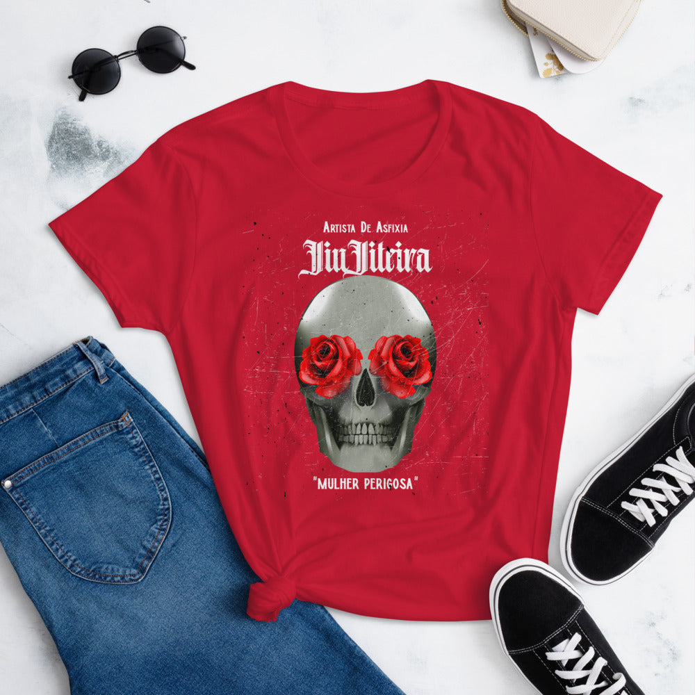 Women's short sleeve t-shirt- Tattoo Art MULHER PERIGOSA - The Women of Jiujitsu