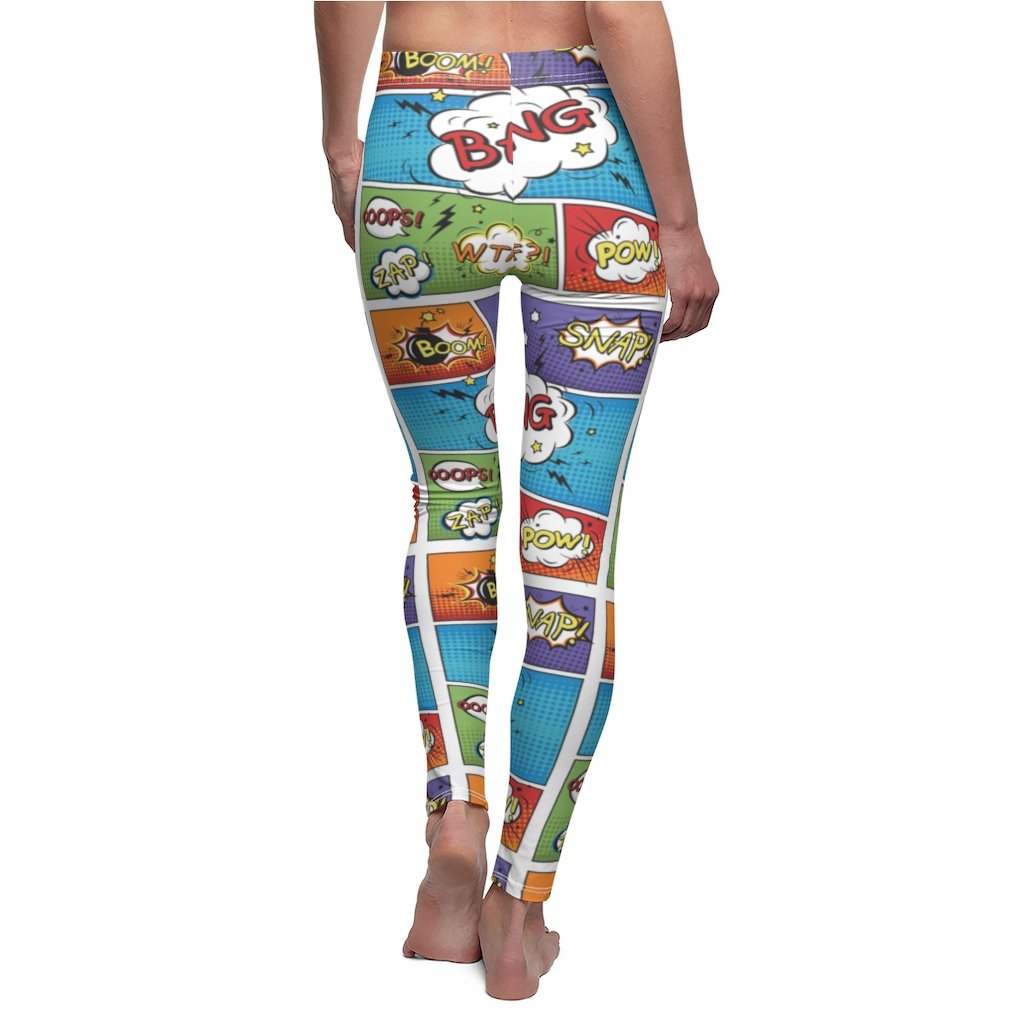 Comic Print Casual Leggings - The Women of Jiujitsu