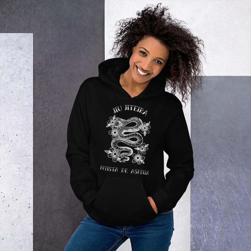 Unisex Hoodie- Jiujiteira Tattoo Snake Art Artista De Asfixia - The Women of Jiujitsu