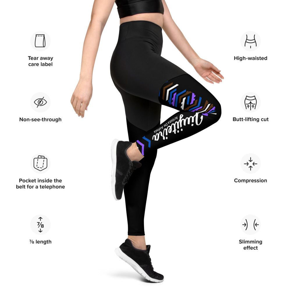 Sports Leggings- Jiujiteira Tribal - The Women of Jiujitsu