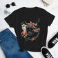 Women's short sleeve t-shirt- JiuJiteira Tropical Sugar Skull Logo - The Women of Jiujitsu