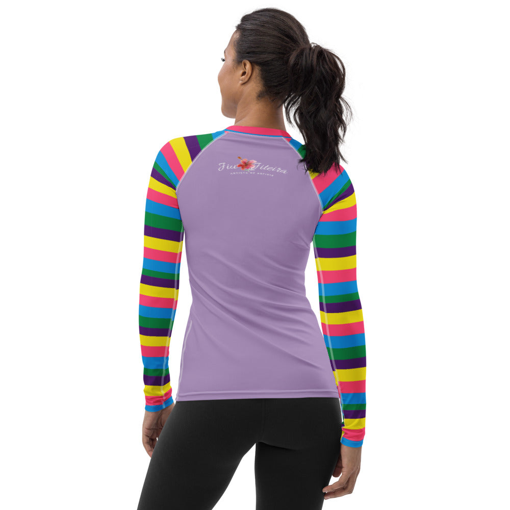 Women's Rash Guard- Jiujiteira Rainbow Jitsucorn - The Women of Jiujitsu