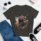Women's short sleeve t-shirt- JiuJiteira Tropical Sugar Skull Logo - The Women of Jiujitsu