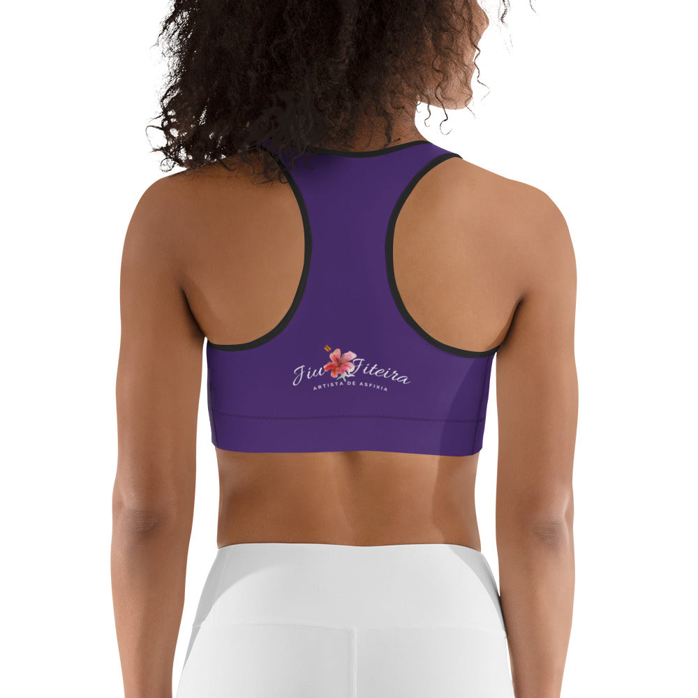 Sports bra-Jiujiteira Logo Purple - The Women of Jiujitsu