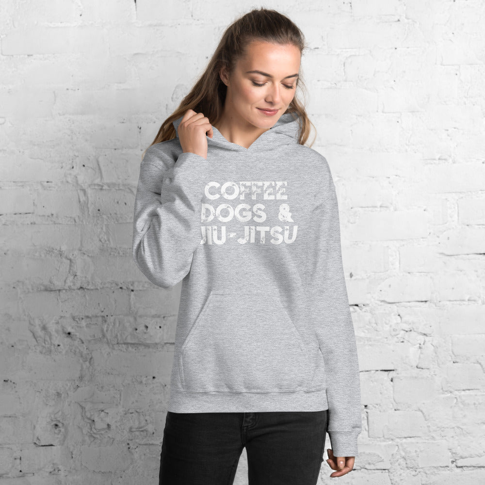 Unisex Hoodie- Coffee Dogs And Jiujitsu - The Women of Jiujitsu