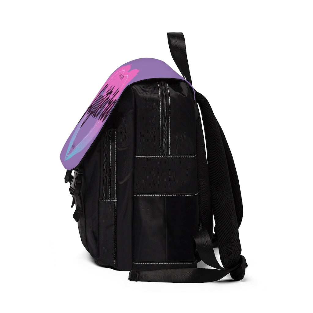 Unisex Casual Shoulder Backpack- JiuJiteira Artista DeAsfixia Valentine Purple - The Women of Jiujitsu