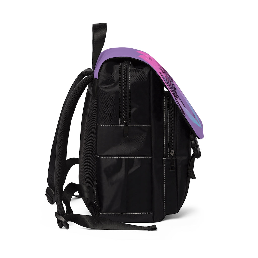Unisex Casual Shoulder Backpack- JiuJiteira Artista DeAsfixia Valentine Purple - The Women of Jiujitsu