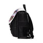 Unisex Casual Shoulder Backpack- JiuJitsu Love Neon Leopard Patch White - The Women of Jiujitsu