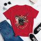 Women's short sleeve t-shirt- JiuJiteira Tropical Sugar Skull Logo - The Women of Jiujitsu