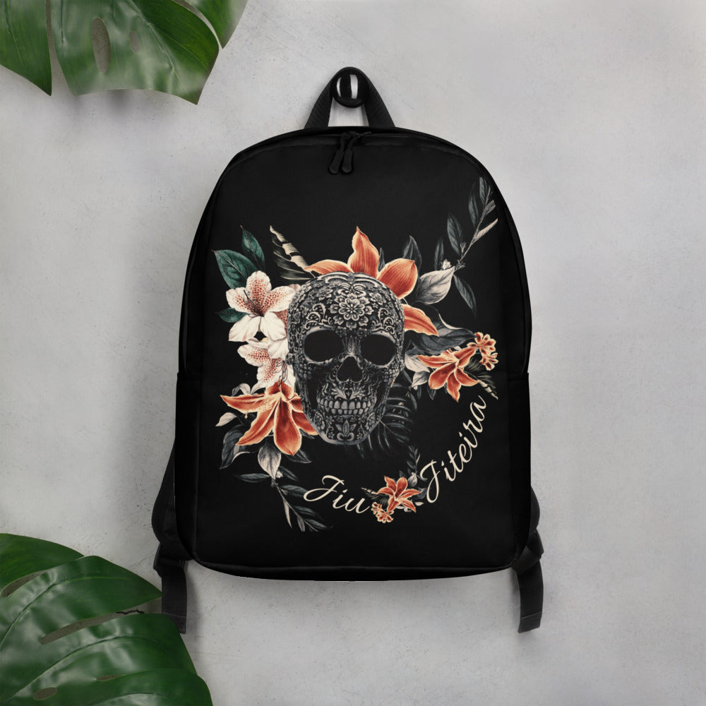 Minimalist Backpack- Tropical Sugar Skull Logo - The Women of Jiujitsu