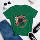 Women's short sleeve t-shirt- JiuJiteira Tropical Sugar Skull Logo - The Women of Jiujitsu