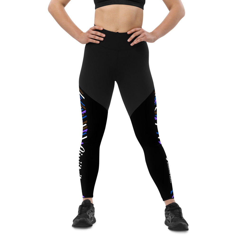 Sports Leggings- Jiujiteira Tribal - The Women of Jiujitsu