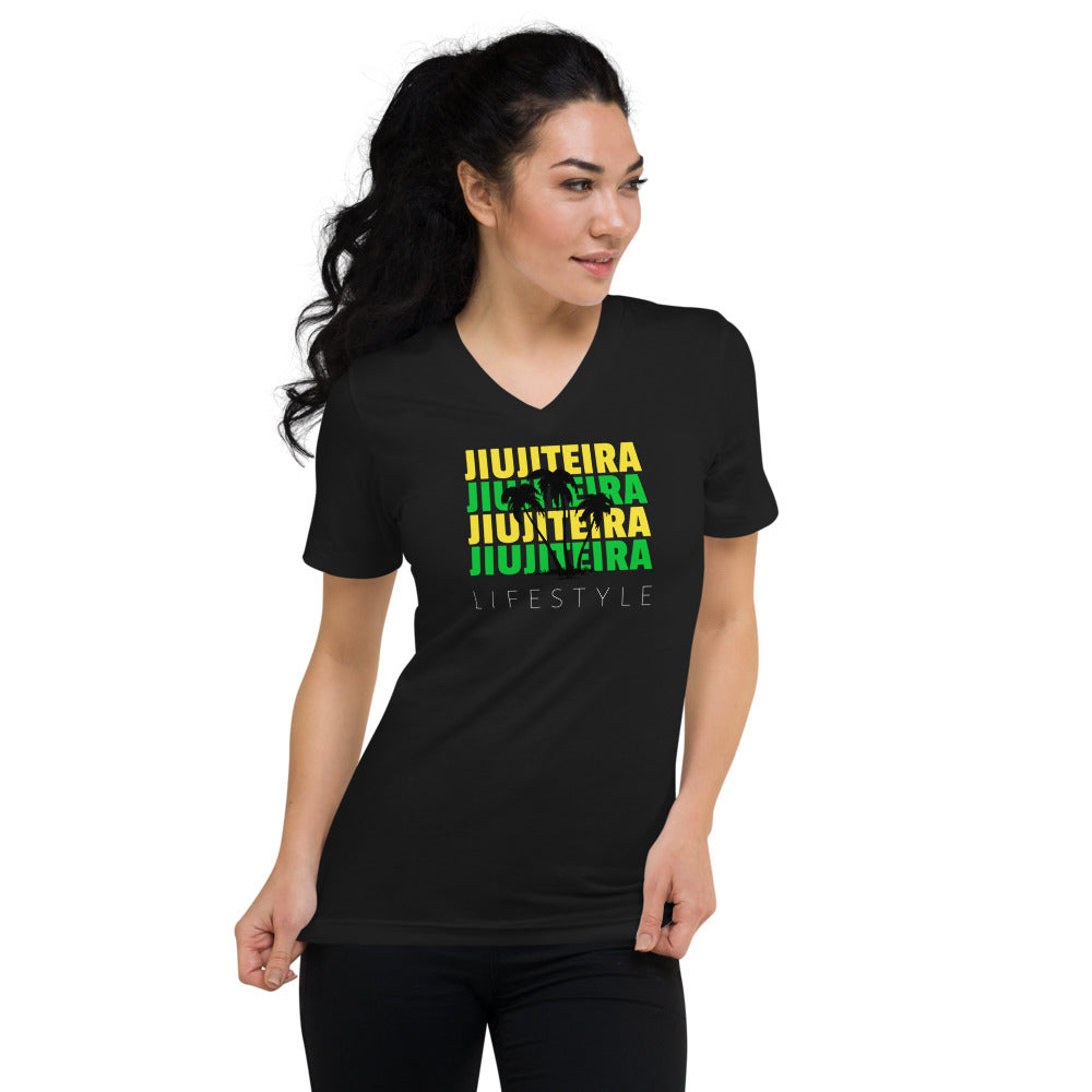 Unisex Short Sleeve V-Neck - Jiujiteira Lifestyle - The Women of Jiujitsu