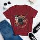Women's short sleeve t-shirt- JiuJiteira Tropical Sugar Skull Logo - The Women of Jiujitsu