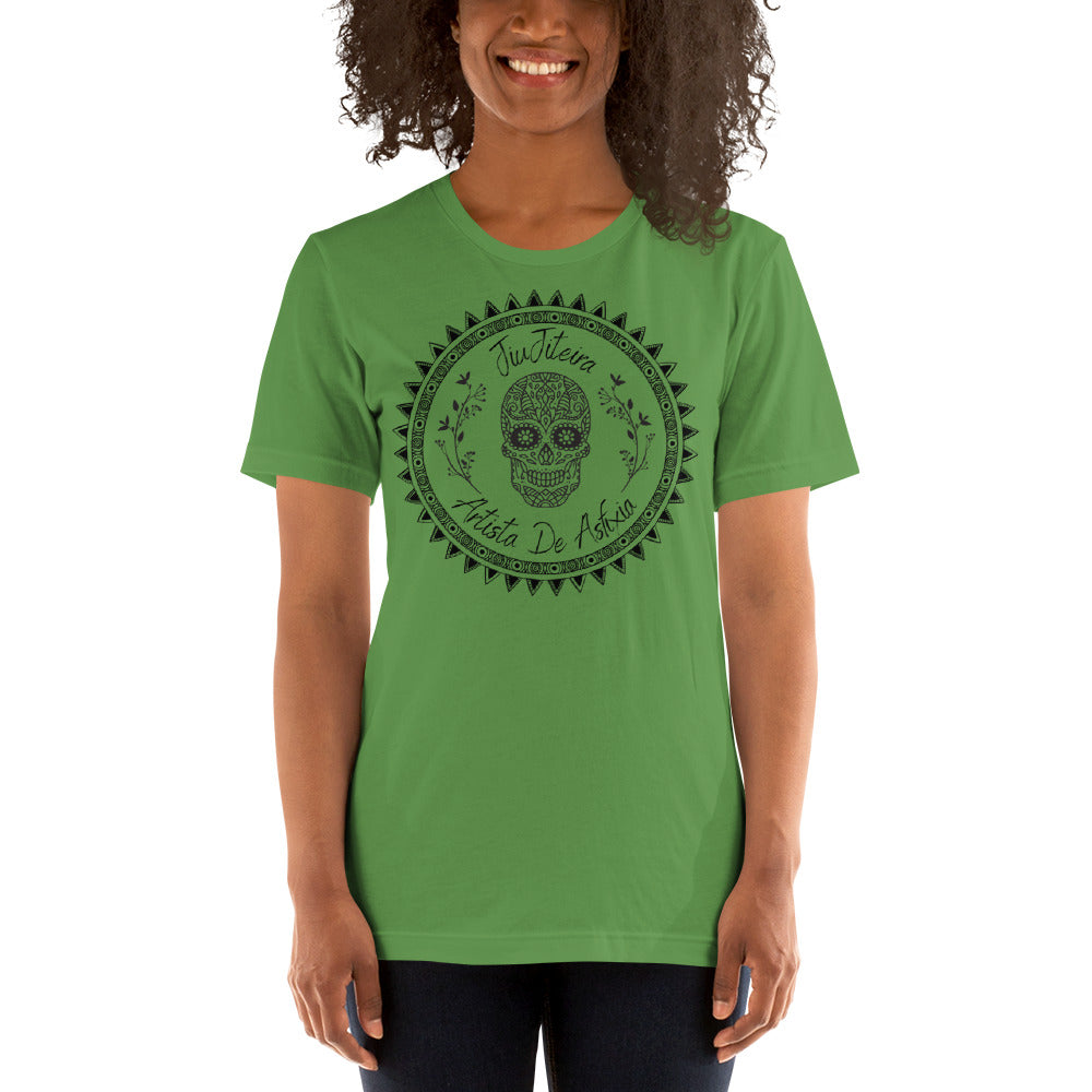 Women's short sleeve t-shirt- Jiujiteira Sugar Skull - The Women of Jiujitsu