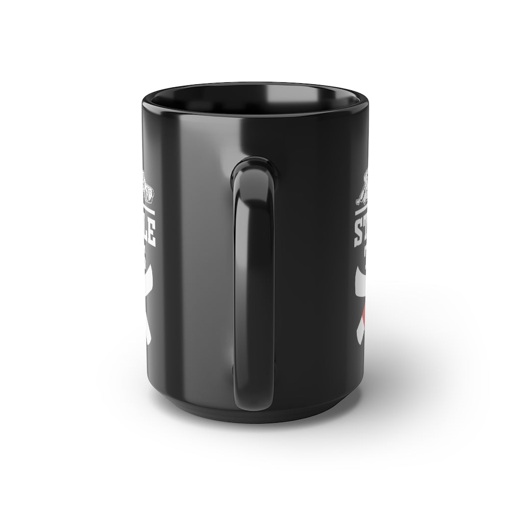 Black Mug, 15oz- Jiujitsu Strangle Things Coffee Cup gift, BJJ Coffee Mug - The Women of Jiujitsu