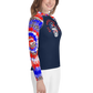 Youth Rash Guard sizes (8-14)- All American Girl Skull Patriotic Rash guard - The Women of Jiujitsu