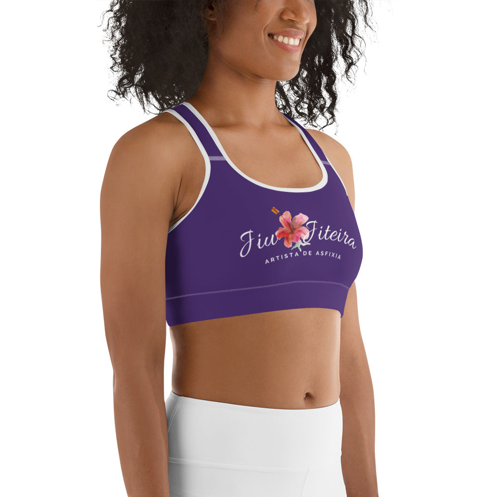Sports bra-Jiujiteira Logo Purple - The Women of Jiujitsu