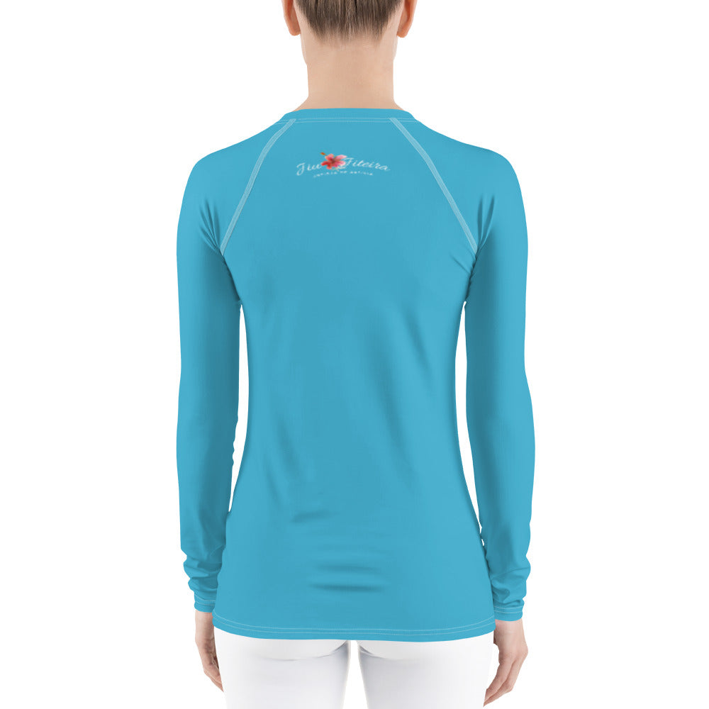 Women's Rash Guard- JiuJitsu Vibes Blue - The Women of Jiujitsu