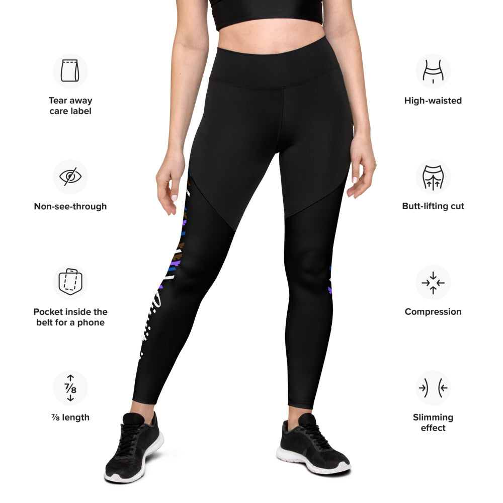 Sports Leggings- Jiujiteira Tribal - The Women of Jiujitsu