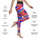All-Over Print Yoga Leggings- All American Girl Skull Patriotic Leggings - The Women of Jiujitsu