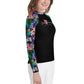 Youth Rash Guard sizes (8-14)- Jiujiteira Tropical Black - The Women of Jiujitsu