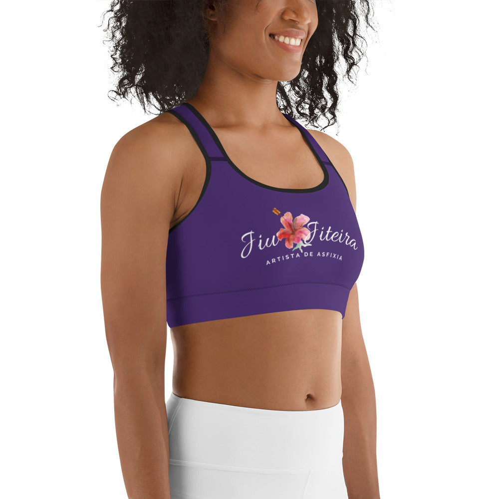 Sports bra-Jiujiteira Logo Purple - The Women of Jiujitsu