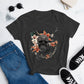 Women's short sleeve t-shirt- JiuJiteira Tropical Sugar Skull Logo - The Women of Jiujitsu