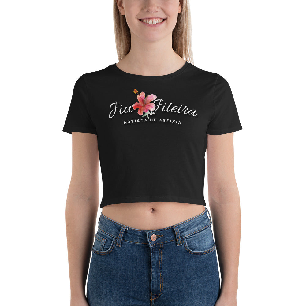 Women’s Crop Tee- Jiujiteira Artista De Asfixia - The Women of Jiujitsu